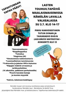 Pikku Kakkosen Siinan ja Taikaradio-duon konsertti ja lasten touhuiltapäivä @ Rämälän lava