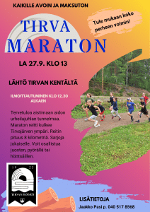 Tirva Maraton @ Tirvan urheilukenttä